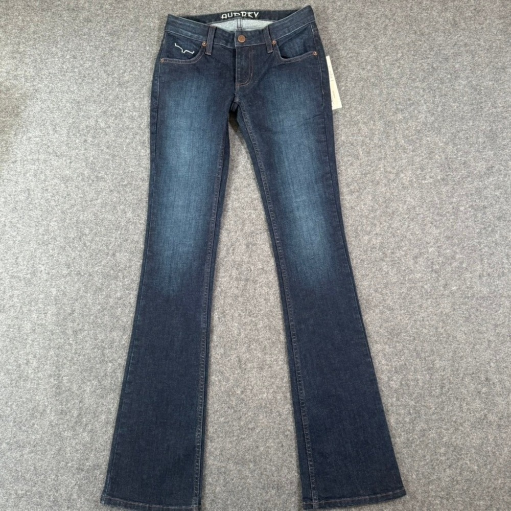 Kimes Ranch Audrey Flare Leg Jeans Dark Wash Indigo Made in USA 00/34 Boho NWT